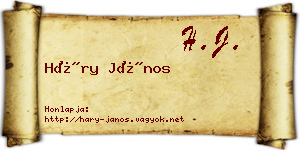 Háry János névjegykártya
